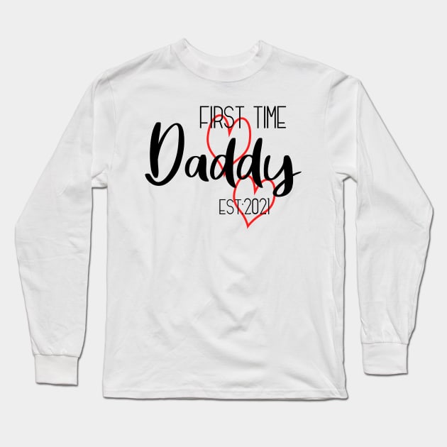 First time Daddy 2021 Long Sleeve T-Shirt by Die Designwerkstatt